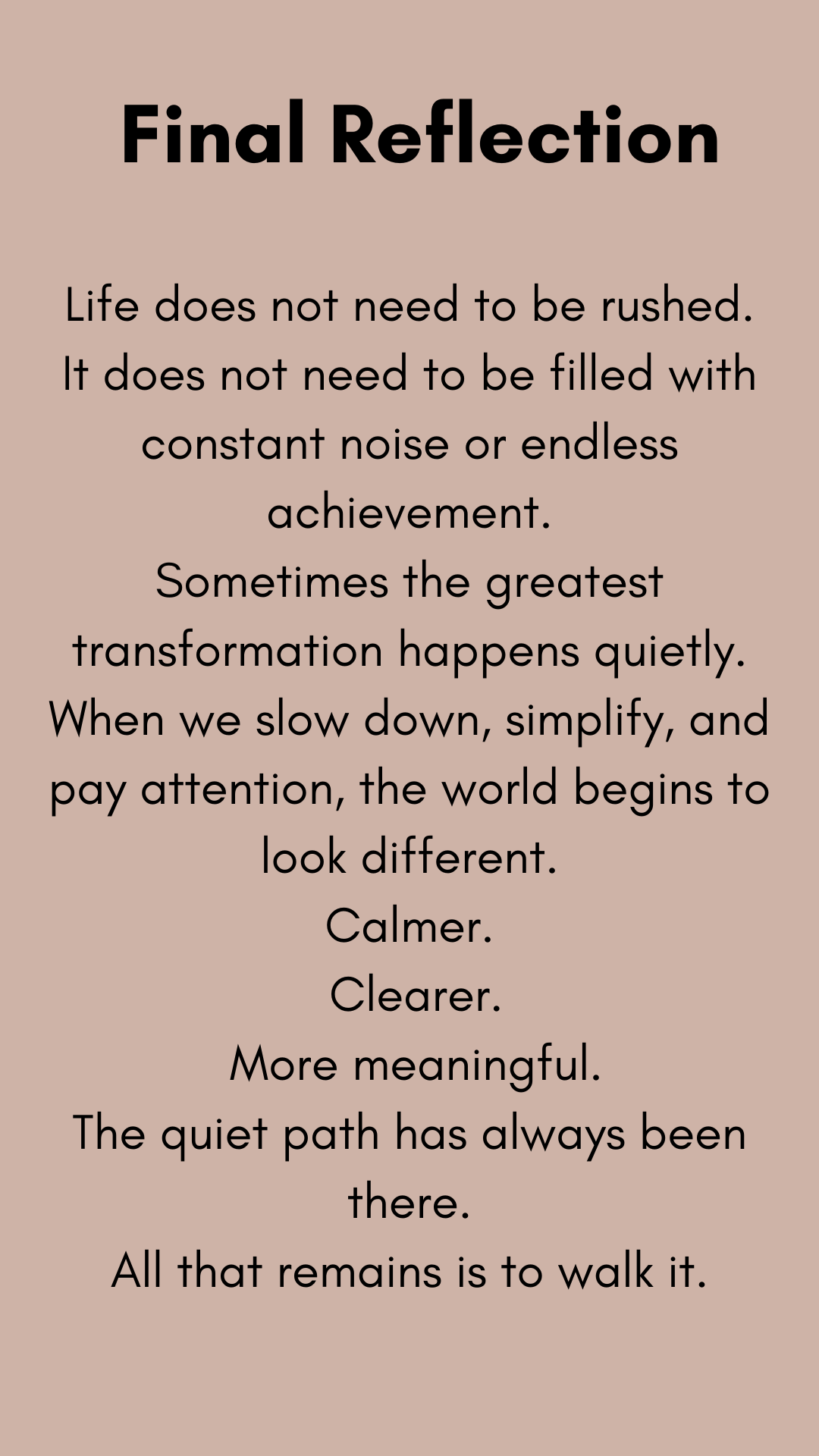 The Quiet Path - A Modern Guide to Living With Presence